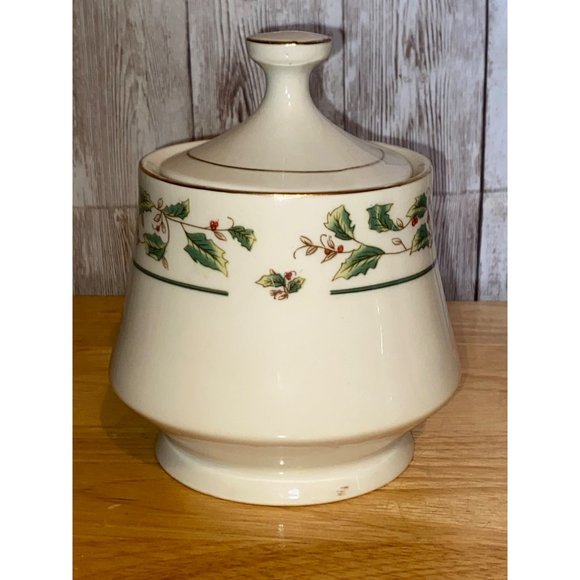 Vintage Cambridge Potteries 1997 Holly Traditions Creamer Sugar Bowl Christmas - Picture 10 of 16